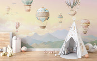 Balloon Sky Journey Wallpaper Mural
