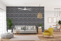 Mystical wall mural in Tiffany-inspired hues
