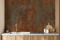 Brown rust metal wall mural for contemporary spaces

