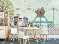 Road Trip Scenes Family Wall Mural