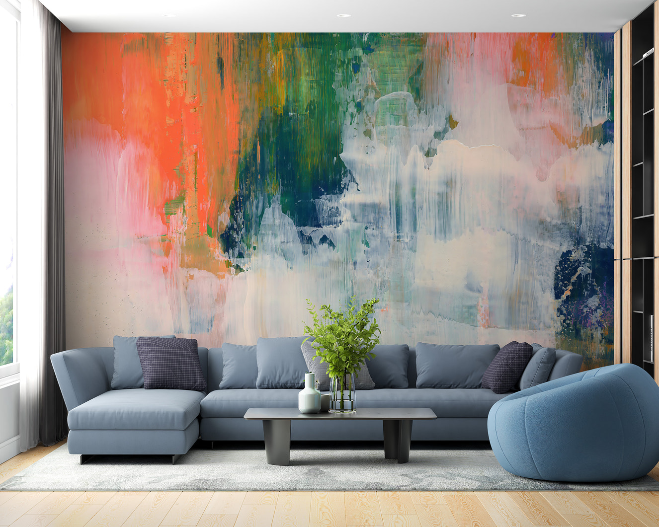Colorful Brushstroke Wallpaper Mural