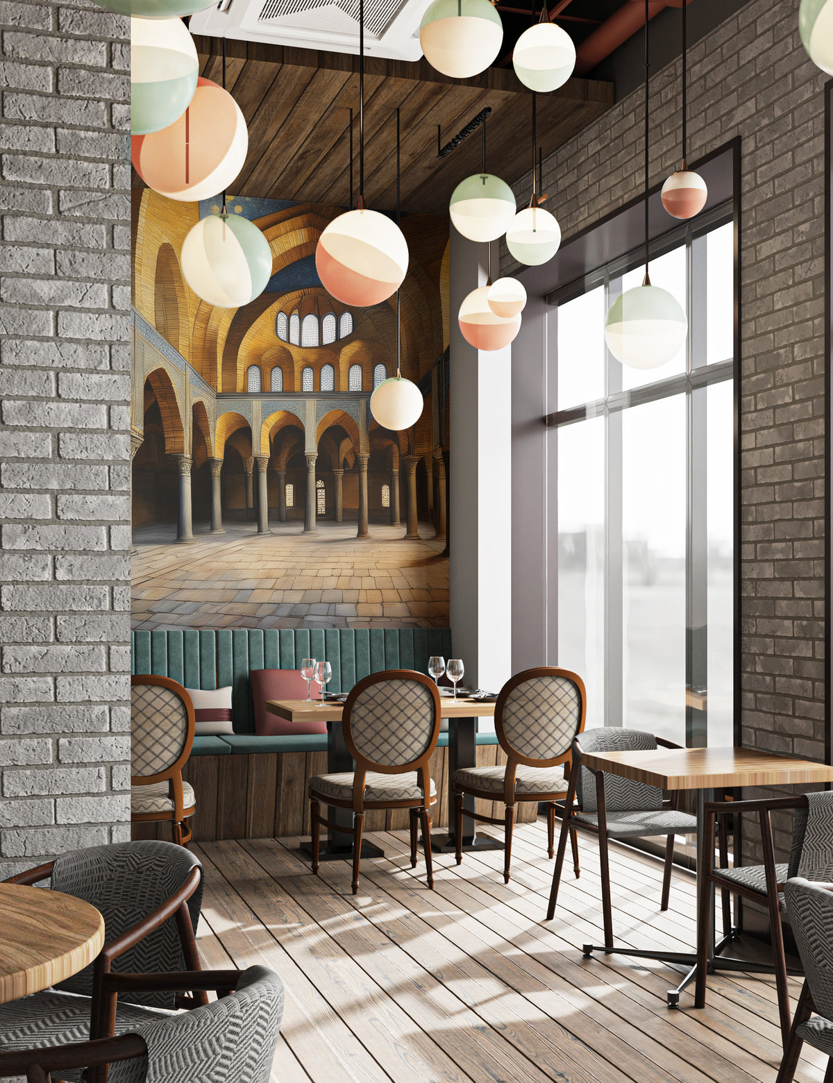 Classic architectural arches wallpaper
