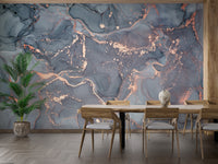 Elegant ocean flow wallpaper for serene rooms
