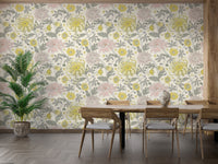 Timeless elegant floral wall mural decor
