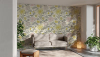 Stylish elegant floral wall mural design
