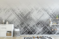 Modern monochrome streaks wallpaper mural
