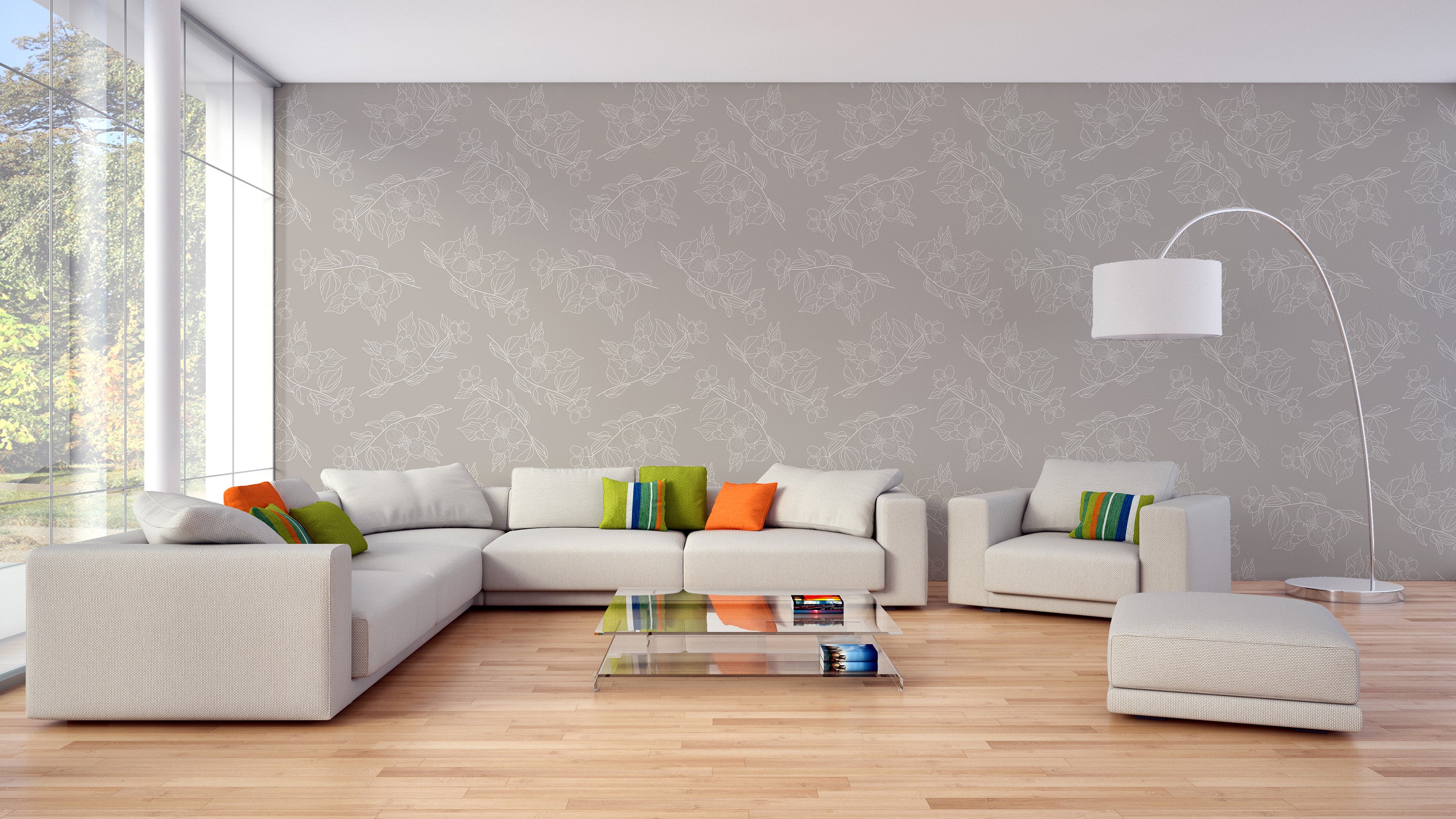 Jasmine-inspired mural for peaceful decor
