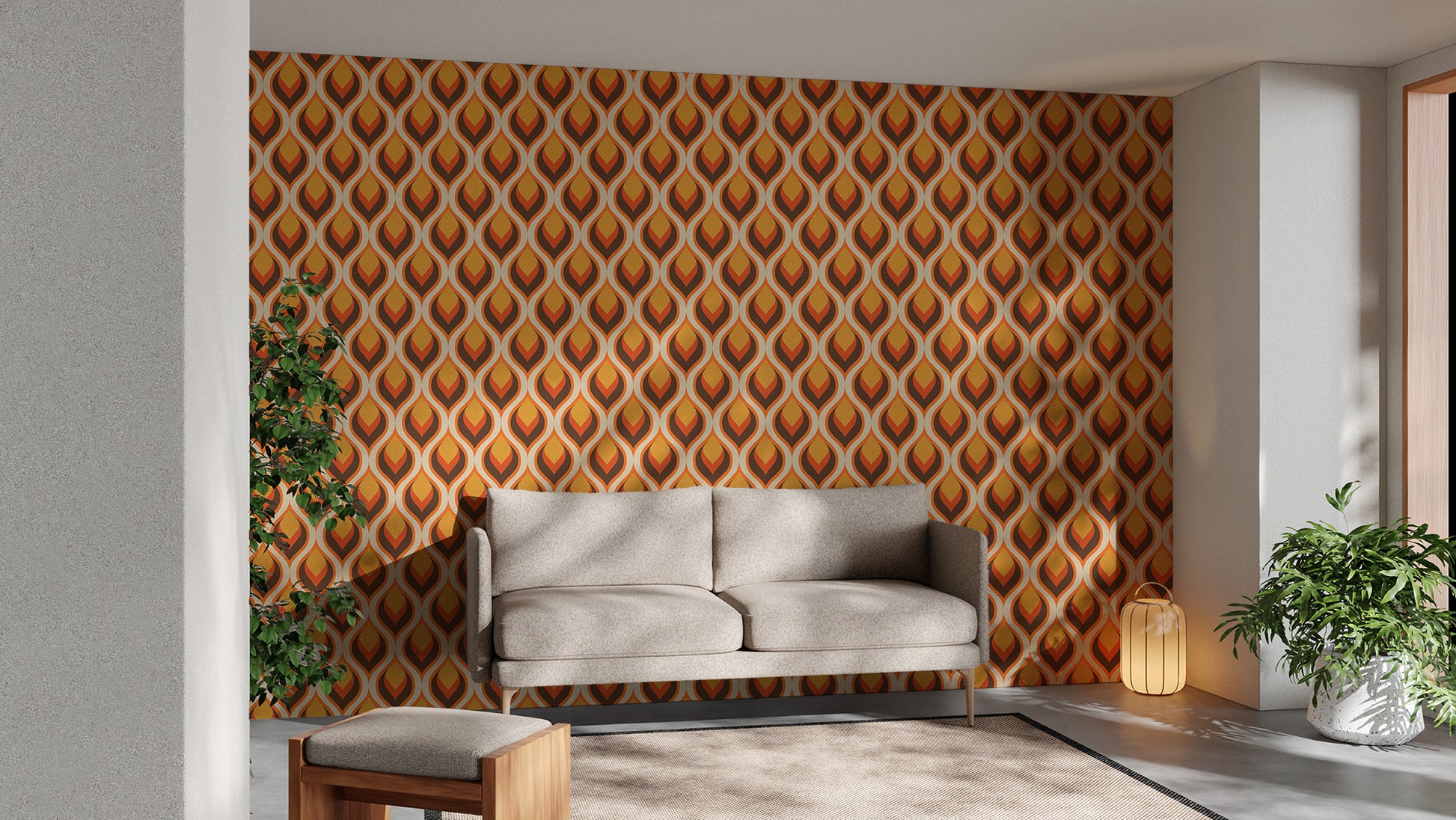 Modern twist design wall mural decor.
