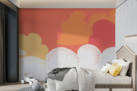 Whimsical clouds in vibrant shades for home decor
