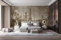 Eiffel Tower mural for elegant wall decor
