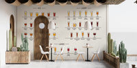 Stylish wheat beer mural for bar walls
