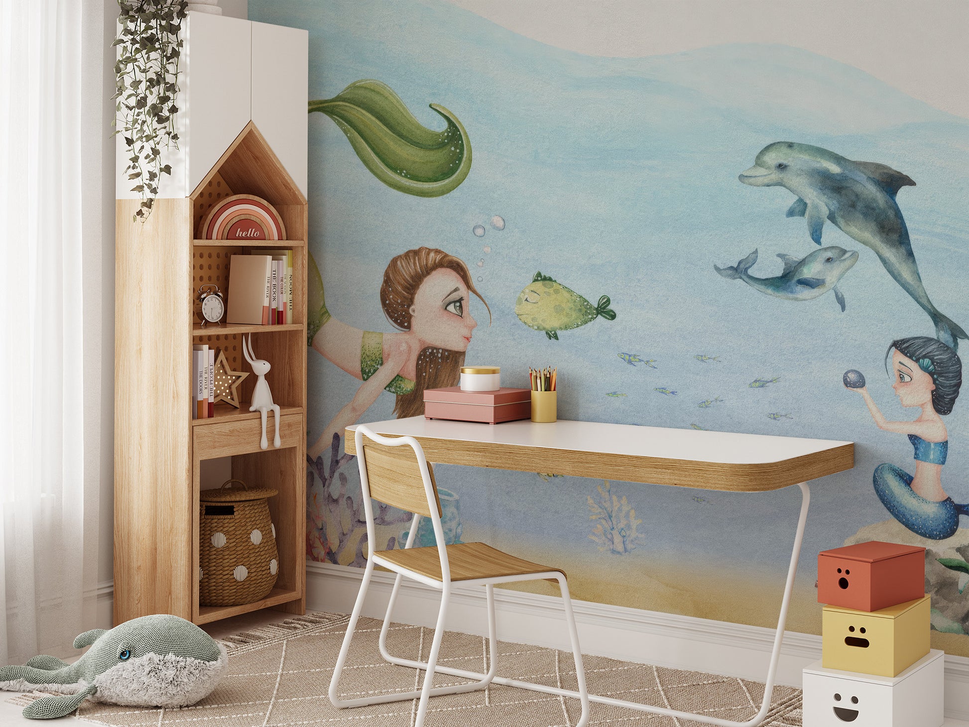 Dreamy mermaid wallpaper for a magical underwater adventure
