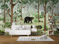 Forest lookbook mural for a stylish and serene interior vibe.