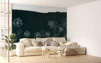 Meadow at night wall mural for elegance
