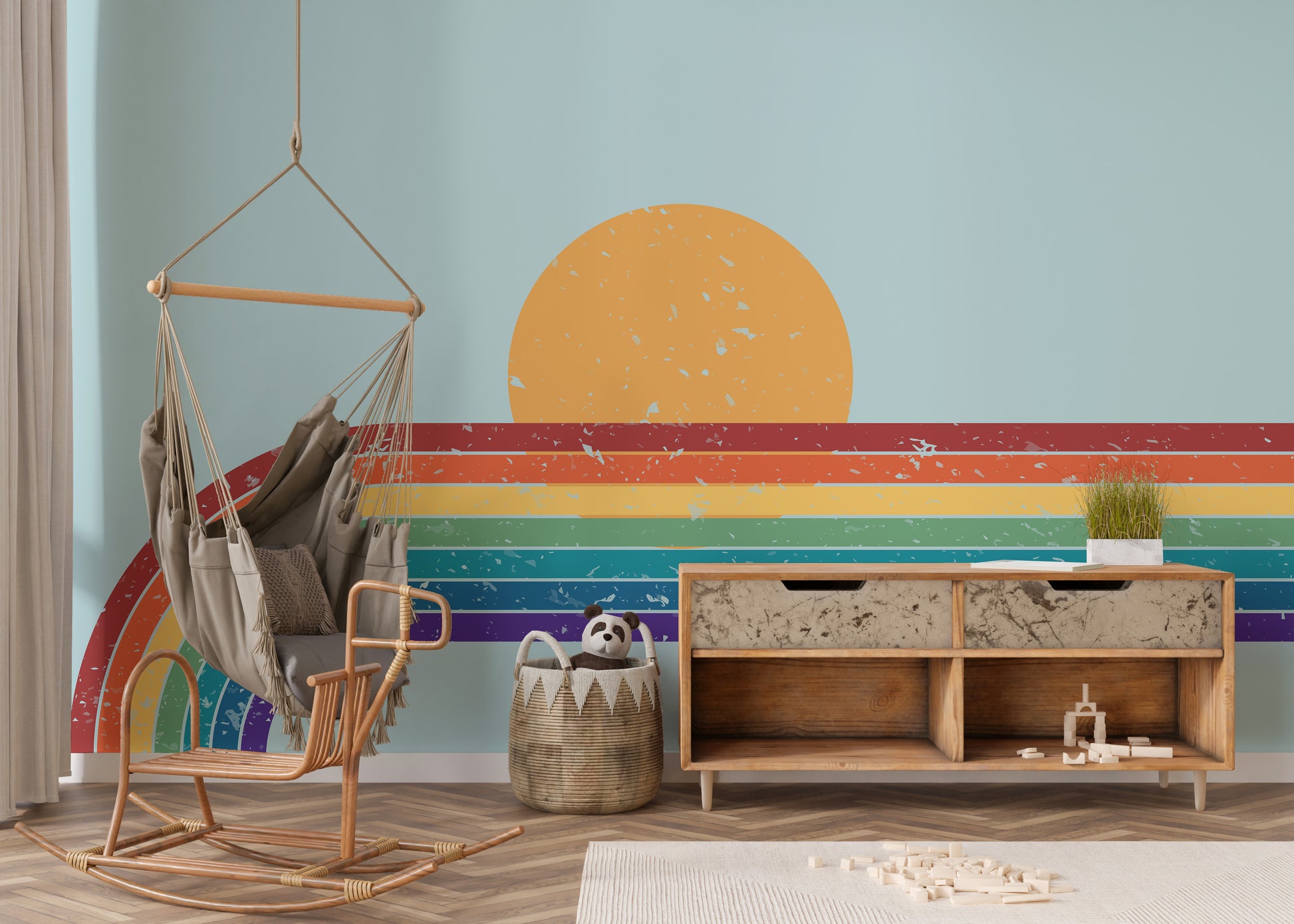Colorful chromatic mural for walls
