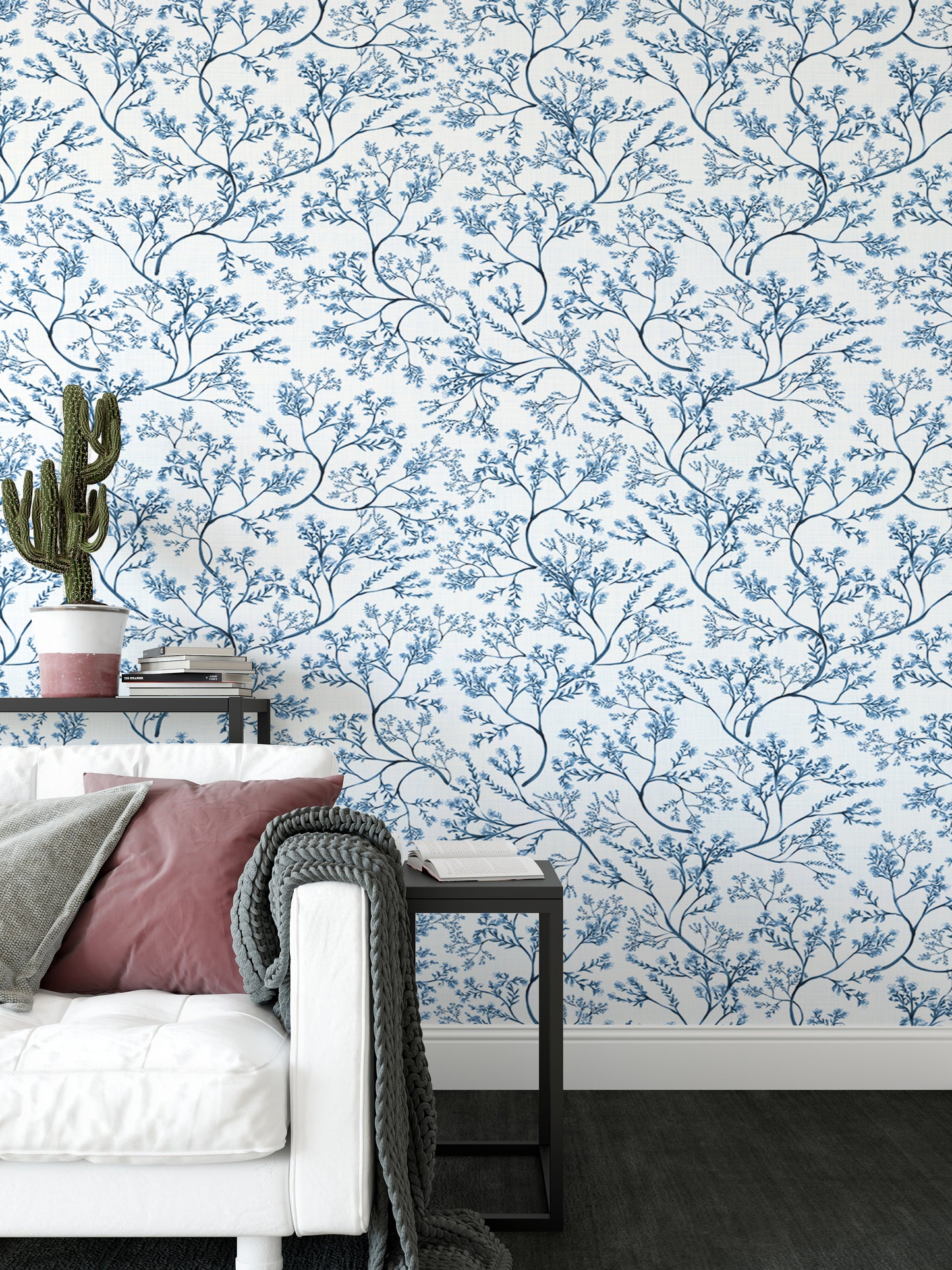 Chinoiserie Wild Flower Classic Nostalgic Botanical Wallpaper