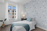Light blue wallpaper with soothing patterns



