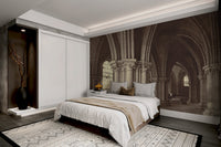 Bourges Cathedral crypt wall mural design
