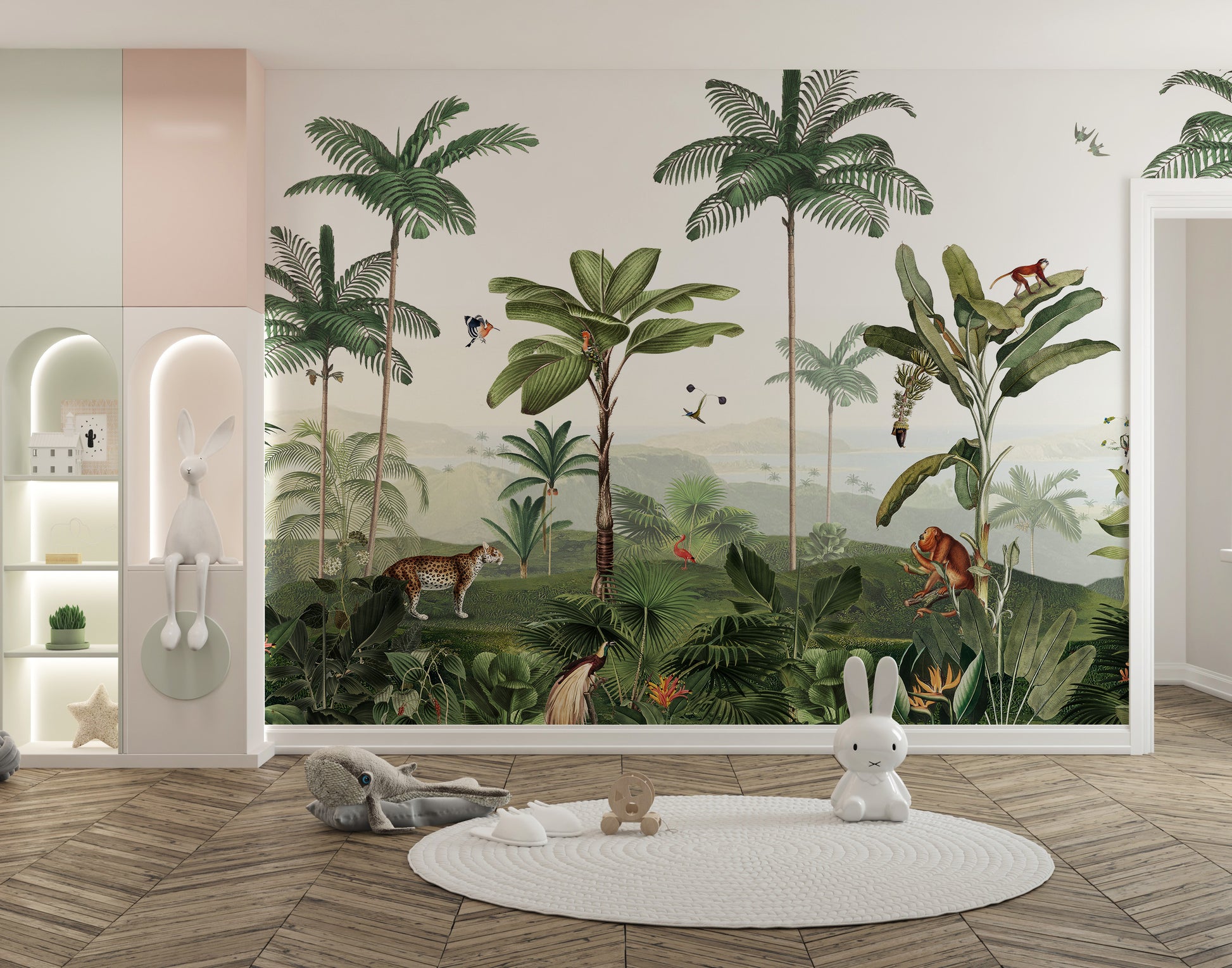 Thrilling Tropics wall mural for a vibrant, natural look.
