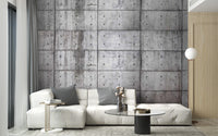 Stylish concrete block wallpaper mural for a modern, industrial vibe
