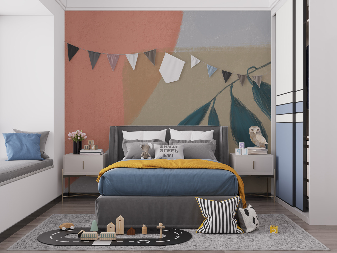 Tranquil Leaves Wallpaper Mural