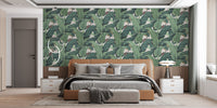 Leafy banana leaf mural tropical theme



