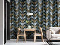 Sophisticated yellow and white Deco vintage style.