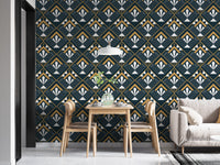 Modern vintage Art Deco abstract wallpaper for walls.