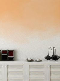 Ombre wallpaper with watercolor sunrise
