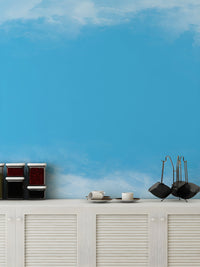 Ethereal clouds mural for serene decor
