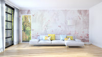Pink Waterfall Dream Wallpaper Mural with soft hues