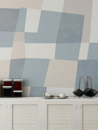 Trendy modern mosaic wallpaper mural
