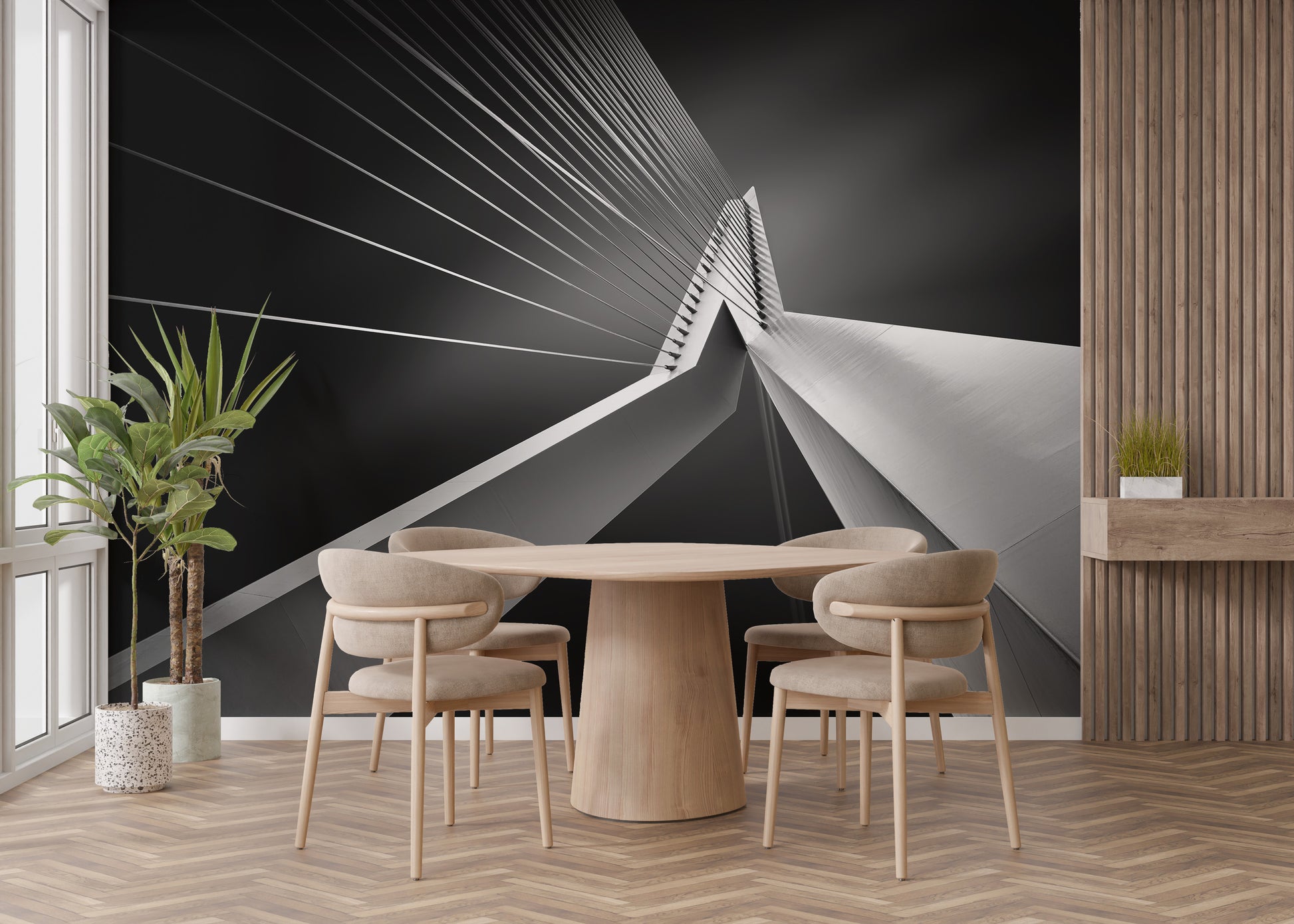 Stunning Urban Bridge Mural for Interiors
