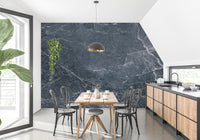 Elegant midnight marble mural for walls
