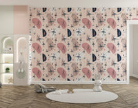 Dance-inspired artistic wallpaper mural look
