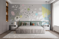 Artistic brushstroke mural wallpaper
