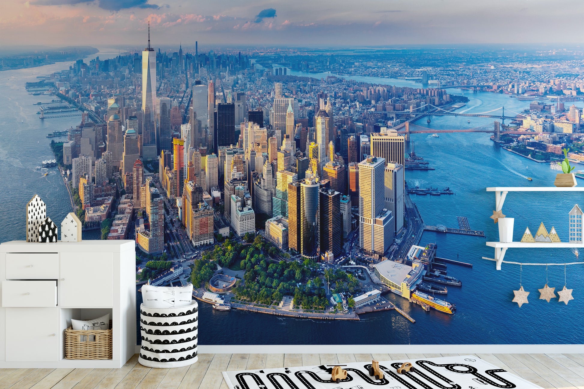 Panoramic Manhattan Skyline Wall Art Mural