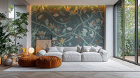 Playful monkeys wallpaper mural for kids' lively rooms