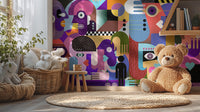Eclectic abstract vision mural for walls
