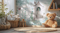 Princess castle mural for magical decor vibes
