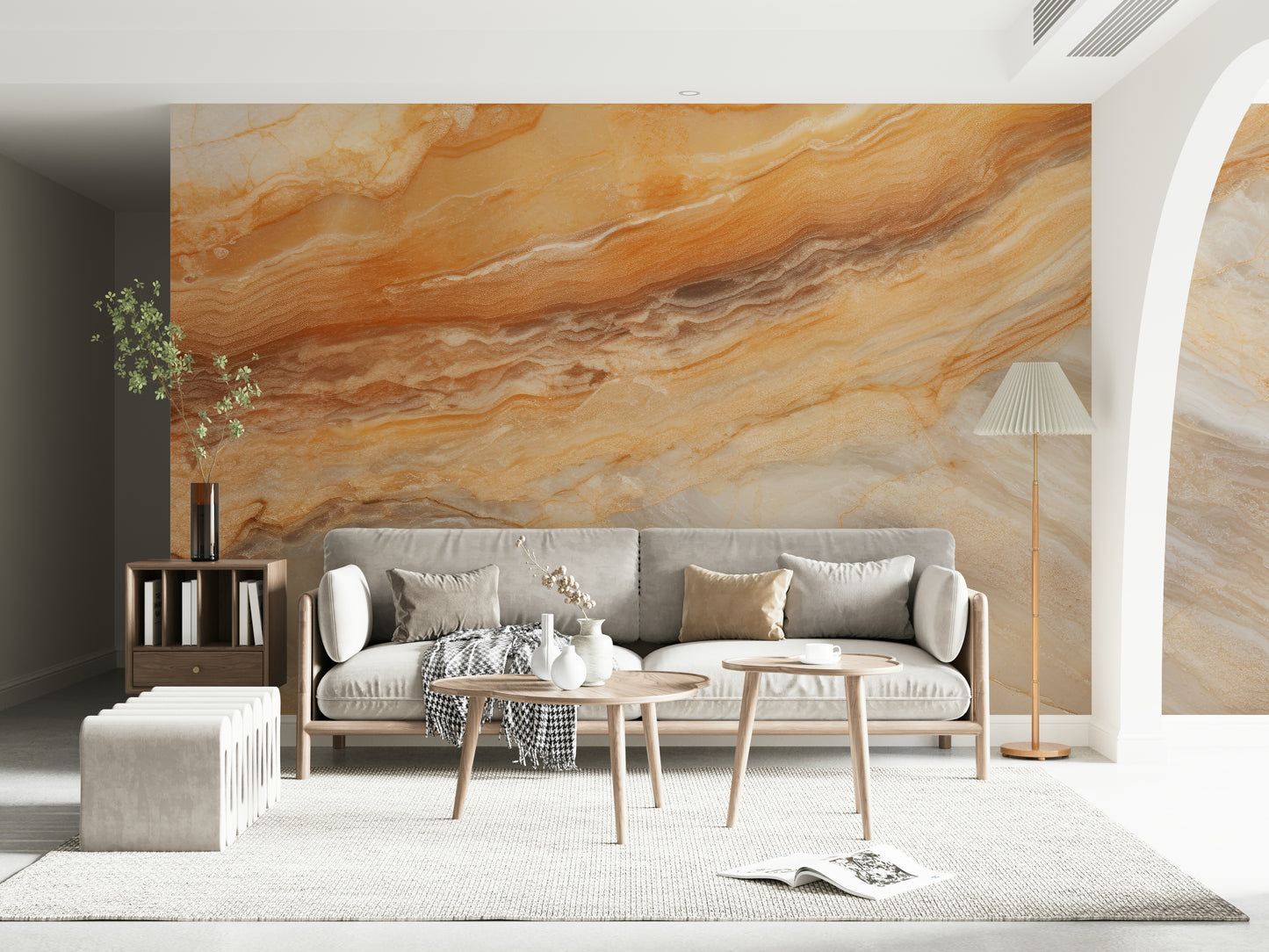 Embered Stone Wall Mural