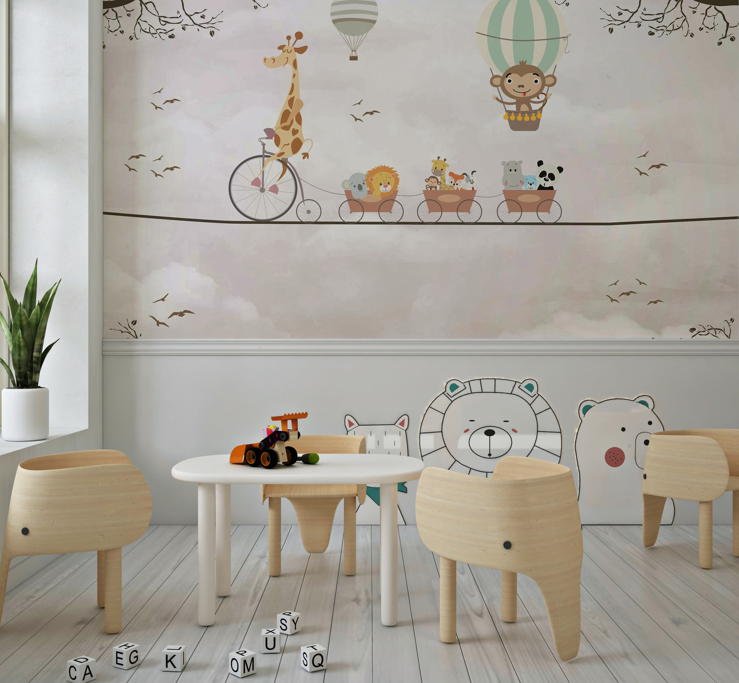 Biking on Sky Wall Mural
