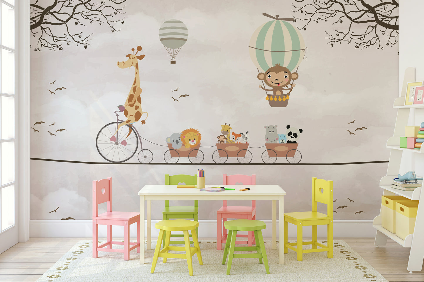 Biking on Sky Wall Mural