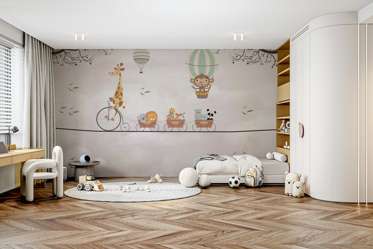 Biking on Sky Wall Mural