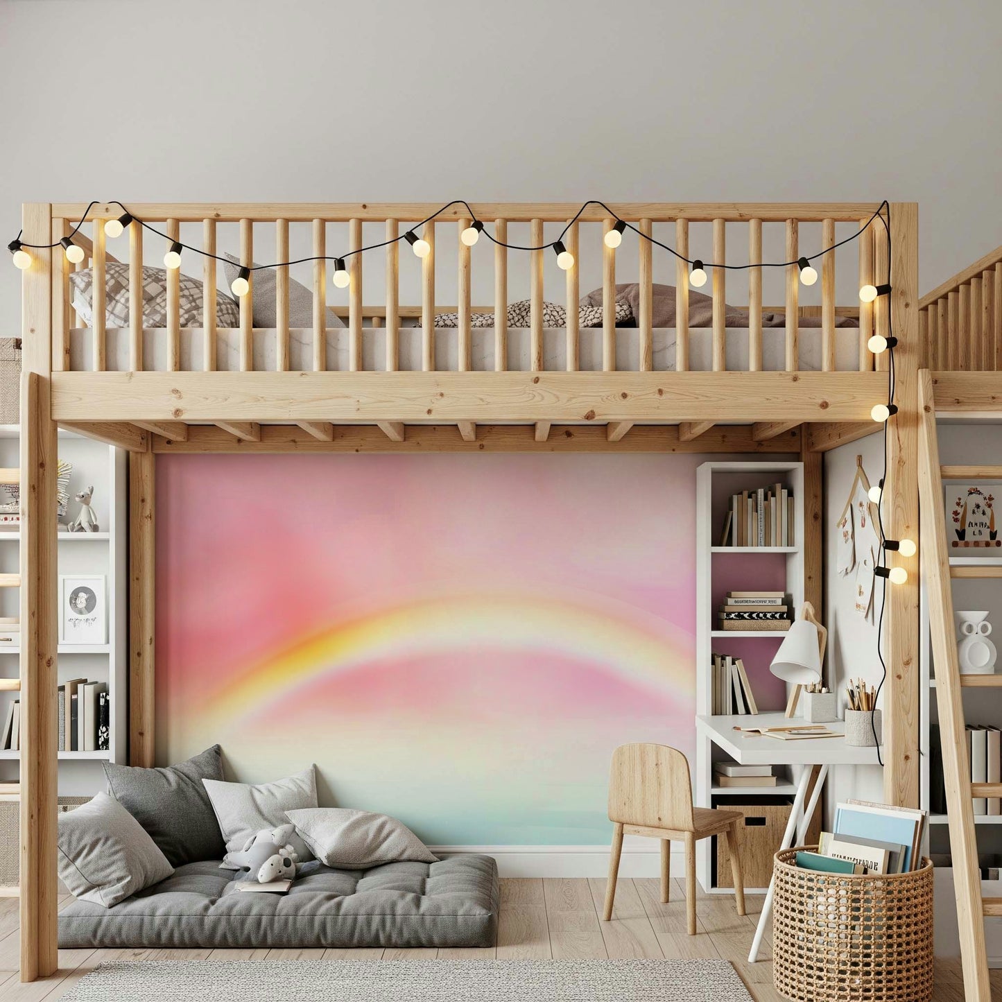 Pastel Rainbow Dreams Wall Mural