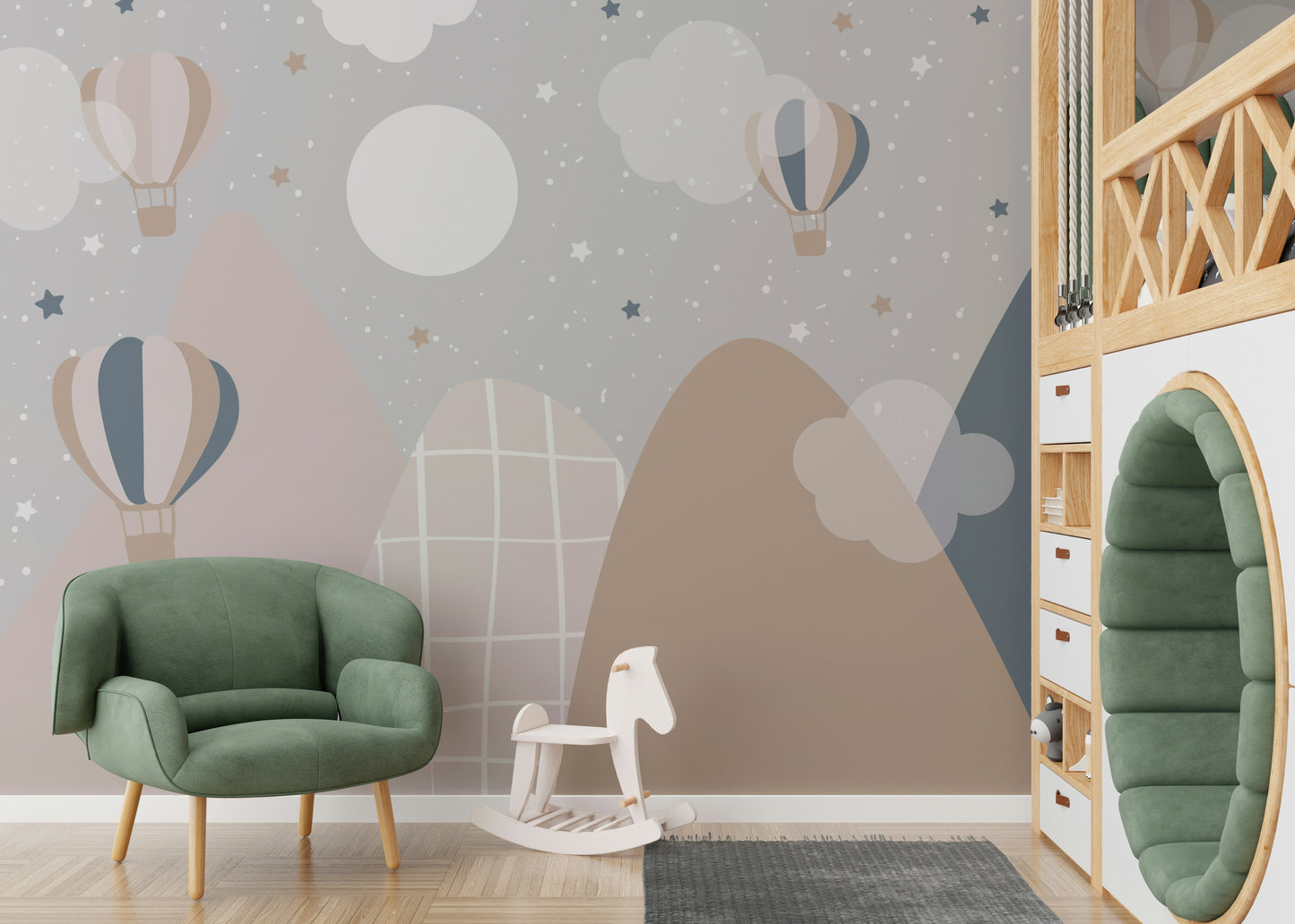 Starry Mountain  Wall Mural