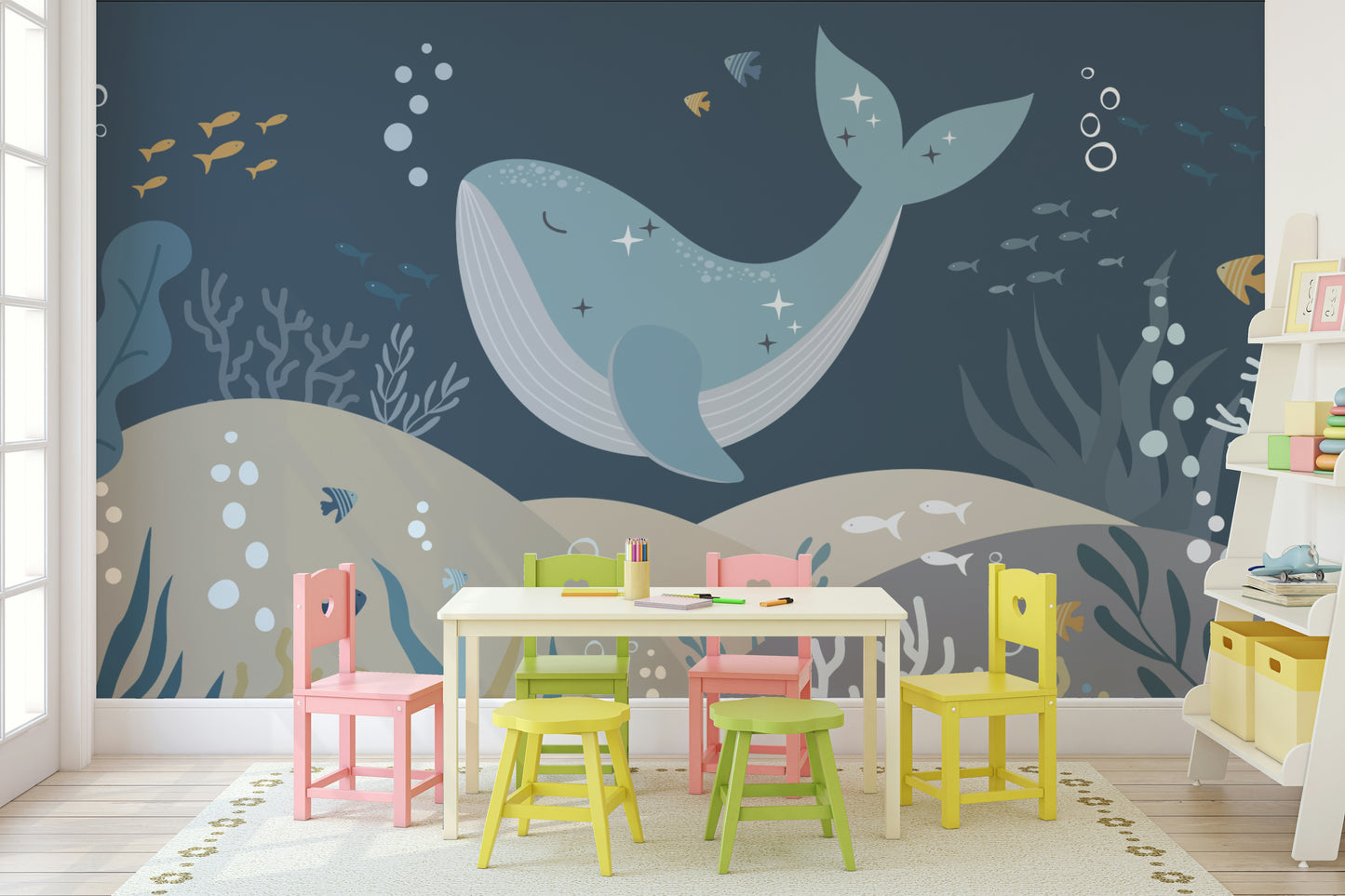 Celestial Whale  Wall Mural