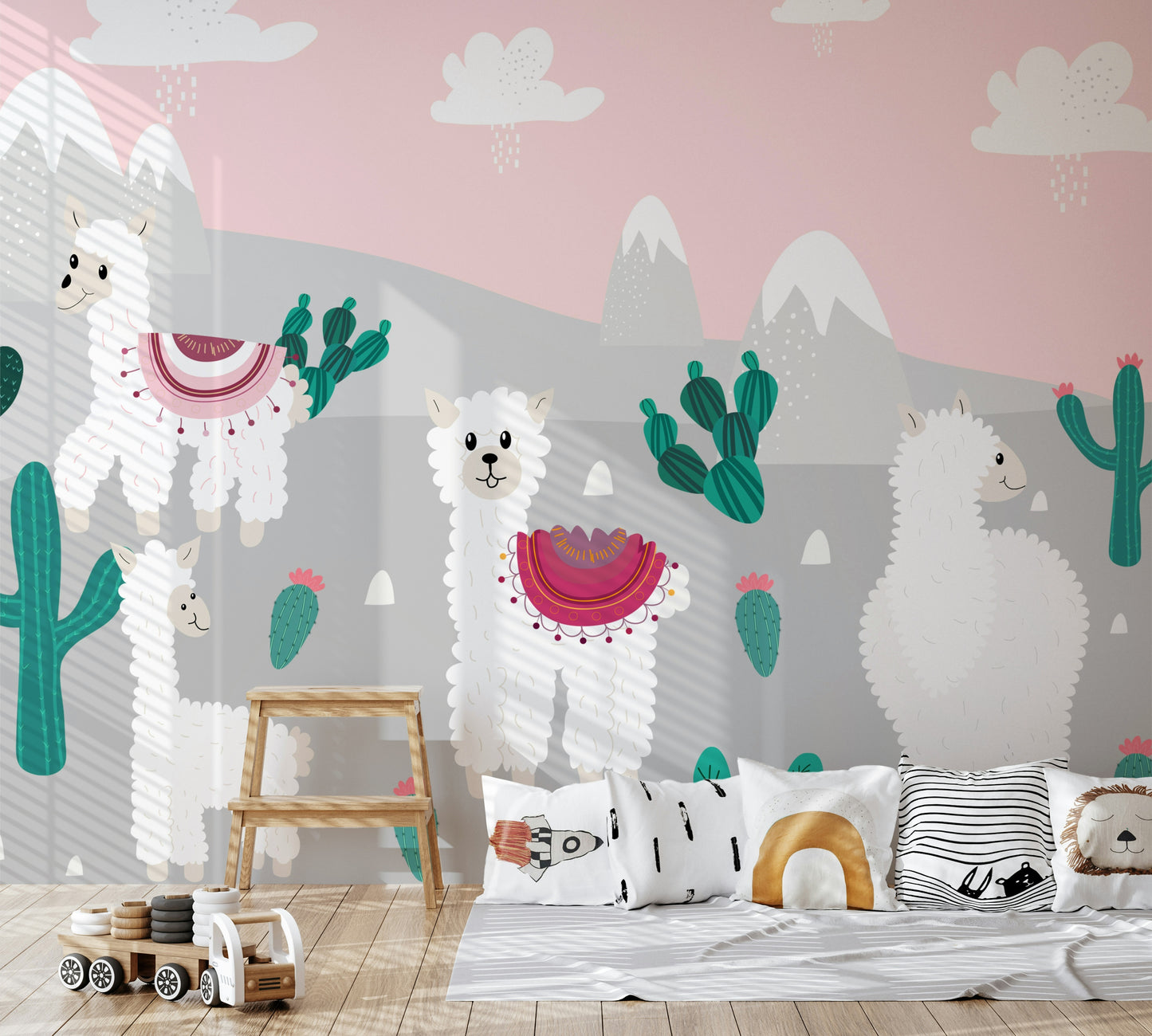 Llama Land  Wall Mural
