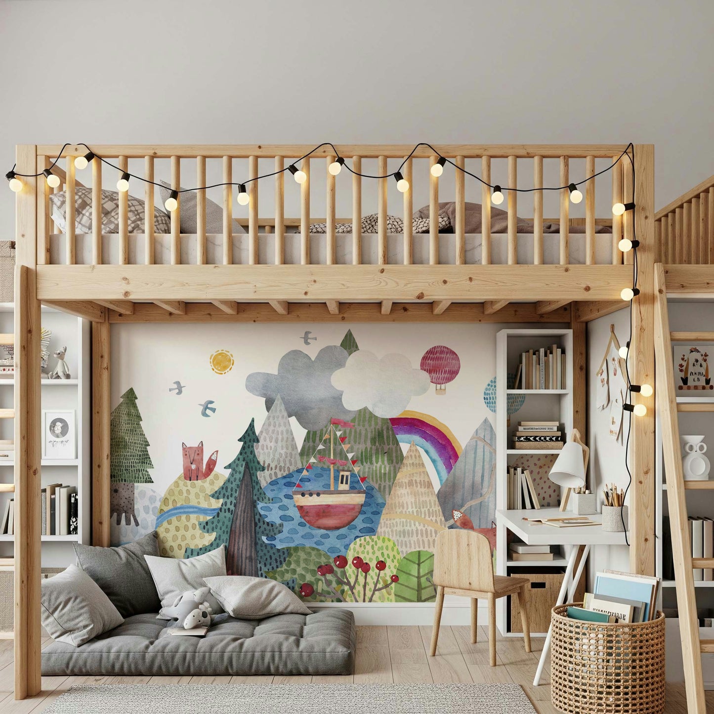 Foxes and Fairytales  Wall Mural