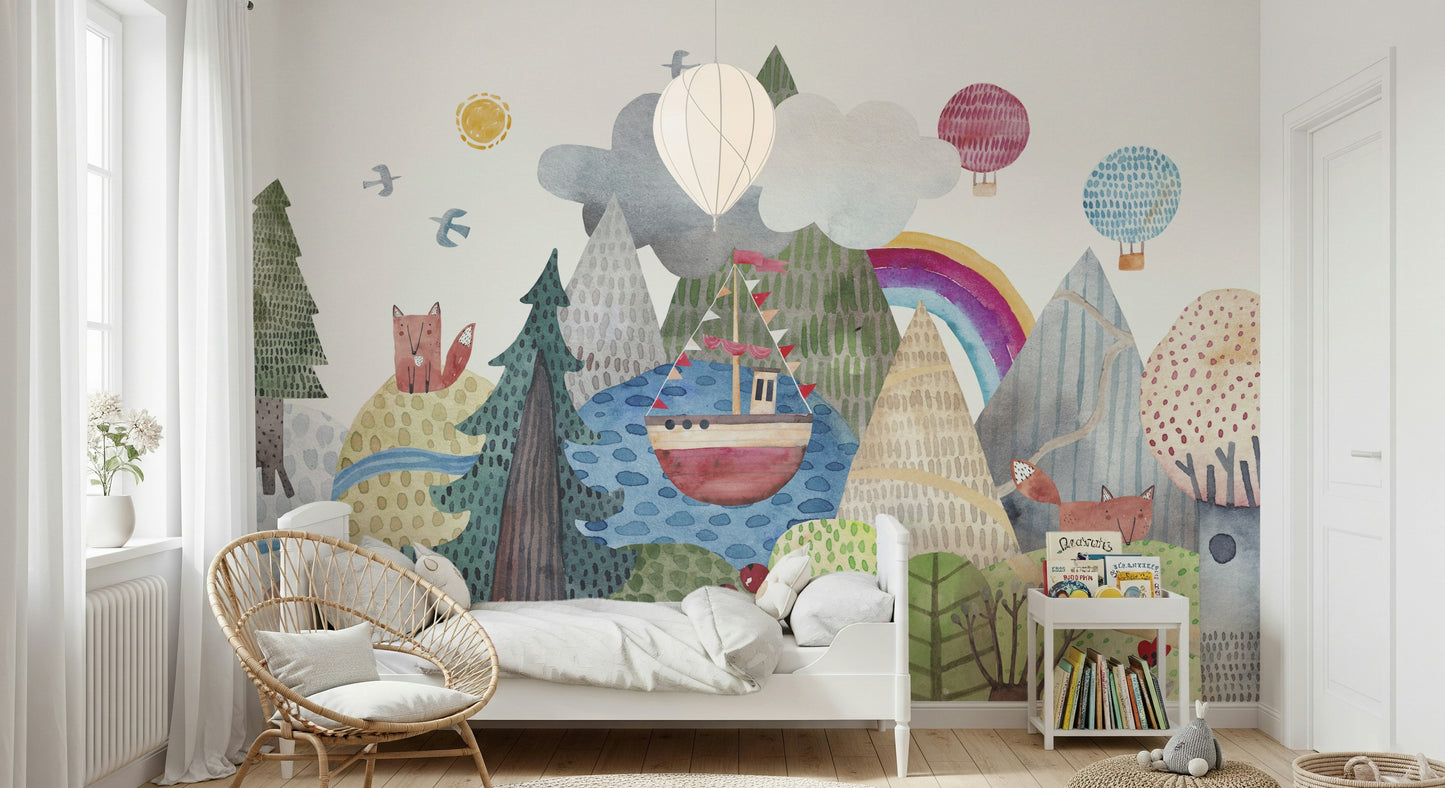 Foxes and Fairytales  Wall Mural